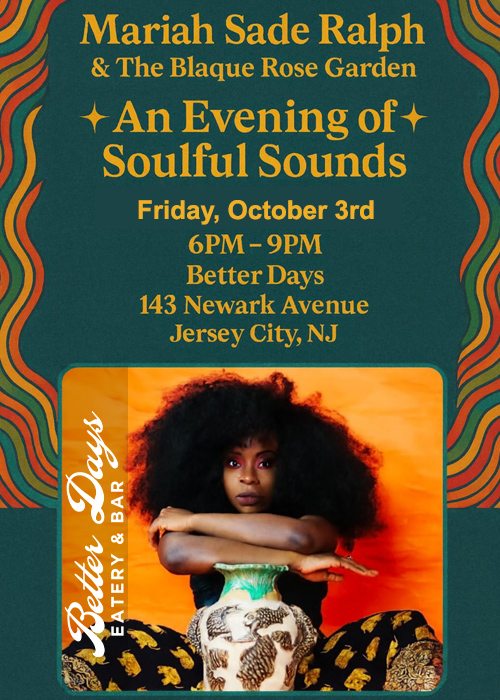 An Evening of Soulful Sounds October 3rd at Better Days Jersey City